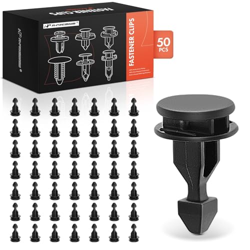 A-Premium 50PCS Engine Bulkhead Cover Striker Retainer Clips - Compatible with Honda Pilot 16-24 Odyssey 16-23 Ridgeline 17-24 Acura MDX 22-24 RDX 14-23 TLX - Auto Car Nylon Push Pin Fastener