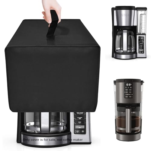 NUENSS-ROR Cubierta antipolvo para cafetera Ninja, funda impermeable para cafetera Ninja programable de 12 tazas CE251/Ninja programable XL 14 tazas DCM201BK (negro)