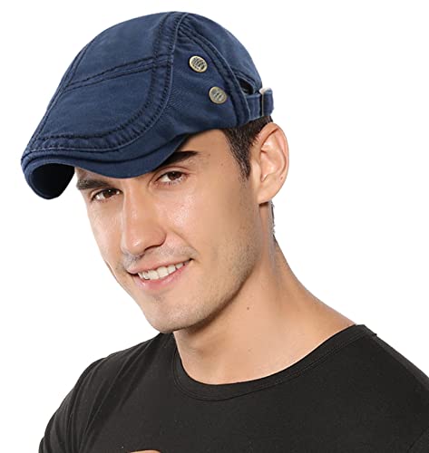 Panegy Boina masculina boina de verão jornaleiro boné de golfe Ivy Cabbie Gatsby, Azul escuro, Taman