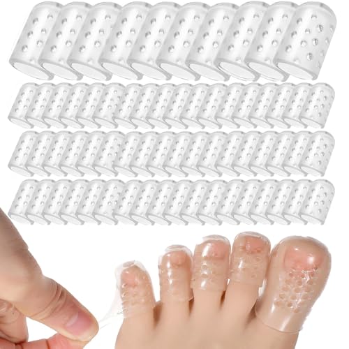 50 Pièces Silicone Protège Orteils Kit, Protège Orteils Protections, Petits Protège Orteils, Anti Friction Capuchons D'orteils pour Ampoules Callosités Ongles Soulager Pied la Douleur