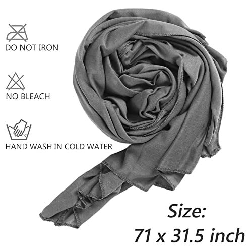 12 Pieces Stretch Head Wrap Jersey Turban Solid Color Bohemian Dye Headwraps African Fashion Headwear Headband Extra Long Hair Scarf Soft Breathable Turban Tie For Women 12 Colors #TOP2