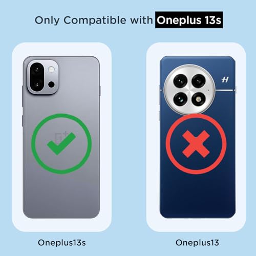 Image of Outlouders Back Cover for OnePlus 13S 5G Clear Transparent PC + TPU | Raised Edges | Shockproof Protection Bumper Case (Transparent)
