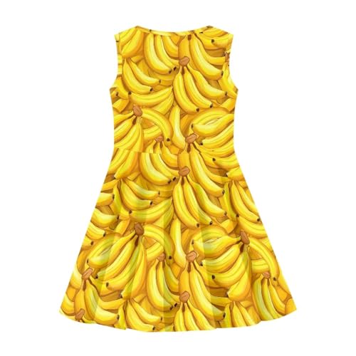 Girls Dresses Summer Outfit Cute Sleeveless Crewneck Dress 3-164