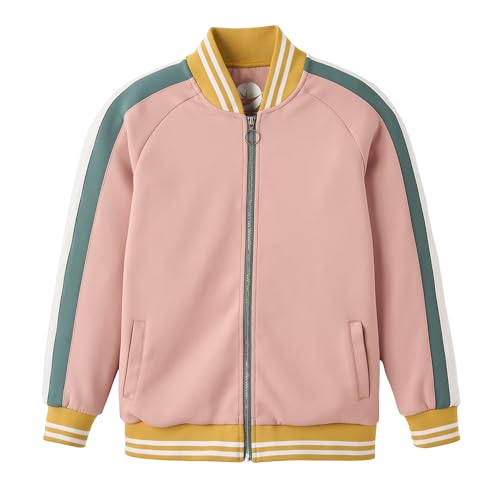 Cinnamon Girl Tracksuit Bomber Jacket Girls Golf Outfit with Pockets UPF50+ for Tweens and Teens 8-18 Years Old2