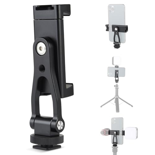 UTEBIT Universal Phone Tripod Mount with Cold Shoe Mount, 1/4