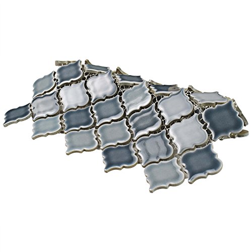 Somertile Hudson Tangier Stillwater 12.38" X 12.5" Porcelain Mosaic Tile #TOP4