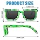 Thug Life Sonnenbrille: 8 Paare Pixel Sonnenbrille, Bunt Pixel Brille Thug Life Brille für Erwachsene, Thug Life Party- Sonnenbrille, Mosaik Brille Lustige Sonnenbrille für Geburtstagsfeier Karneval