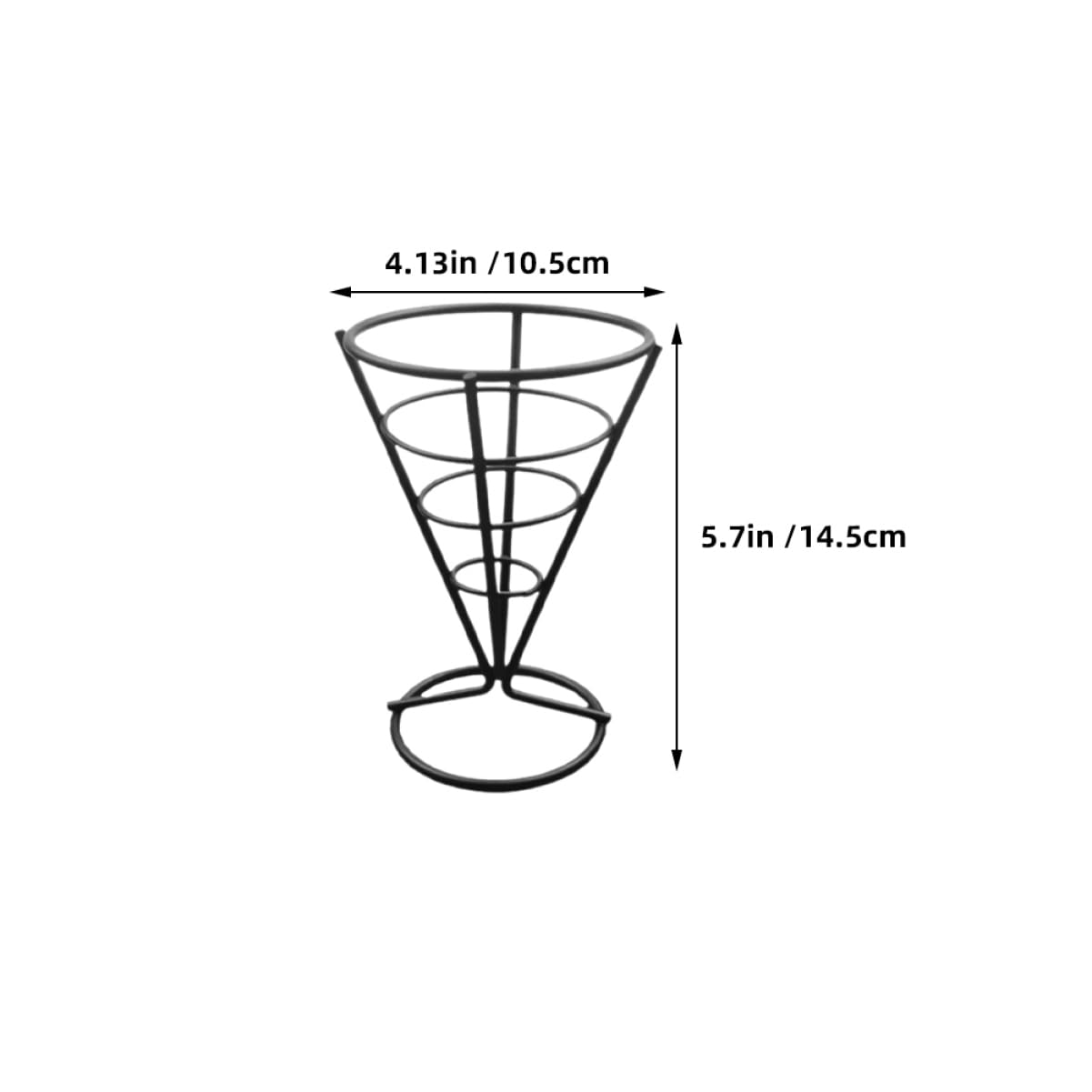 Cabilock Juego de 4 Rejillas de Alambre de Metal para Papas Fritas Color Recipiente para Servir Papas Fritas Soporte para Conos de Aperitivos para Eventos