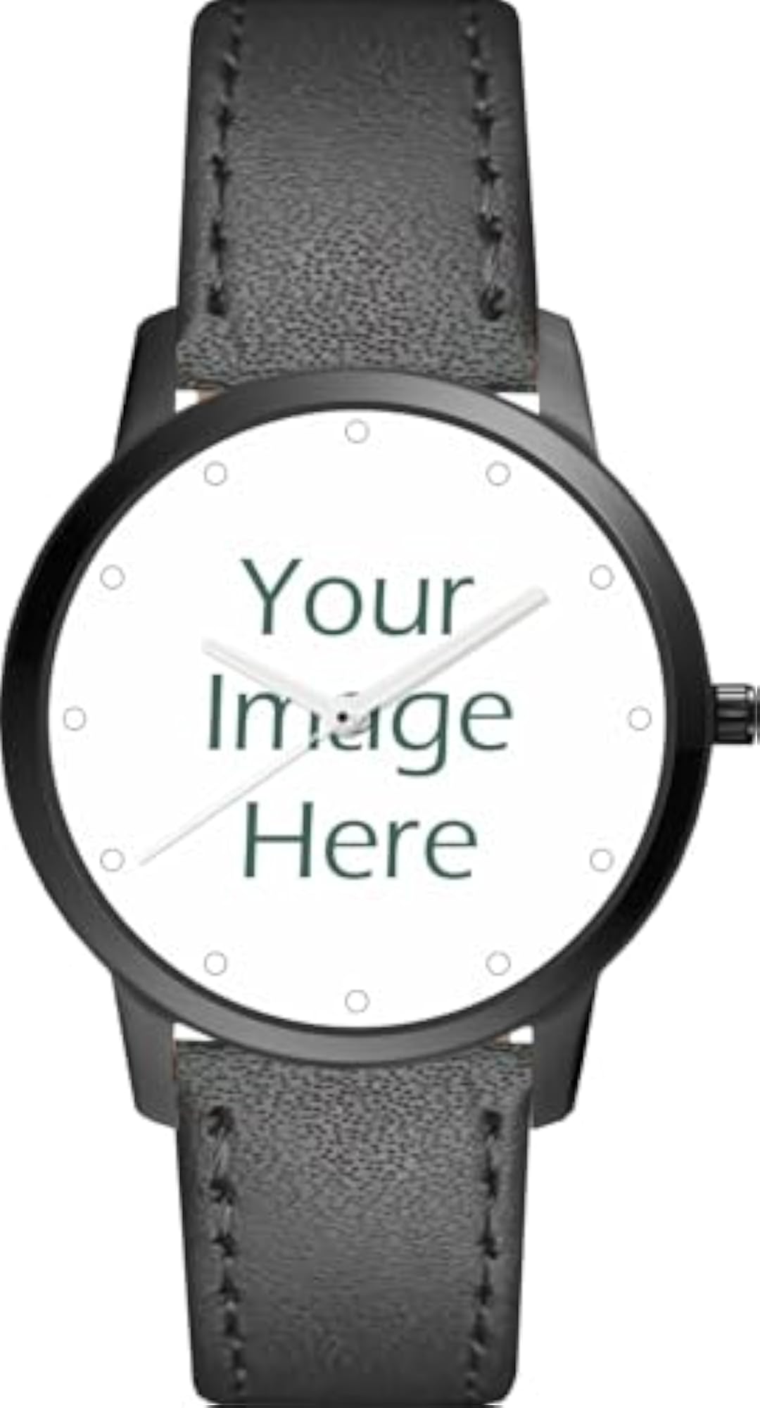 Men's Atomic Customize Photo Watch with Black Strap