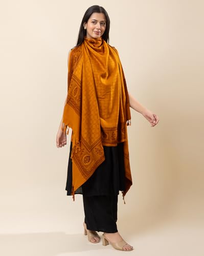Image of Wrap me Warm Shawl for Women | Soft Viscose Acrylic Poly Wool Shawl - Warm & Lightweight Winter Wrap - Stylish Ethnic Stole for Women - 1010