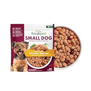 Freshpet Healthy & Natural Food for Small Dogs/Breeds, Fresh Grain Free Chicken Recipe, 1lb, Yellow (6-27975-01204-5)