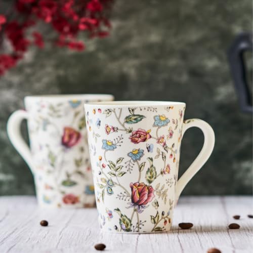 Image of GOLDEN QUEEN'S Mugs Set of 2 for Coffee, Tea, Milk - Ideal for Your Daily Beverage Ritual, Hosting & Casual Gatherings - Pink Shrub