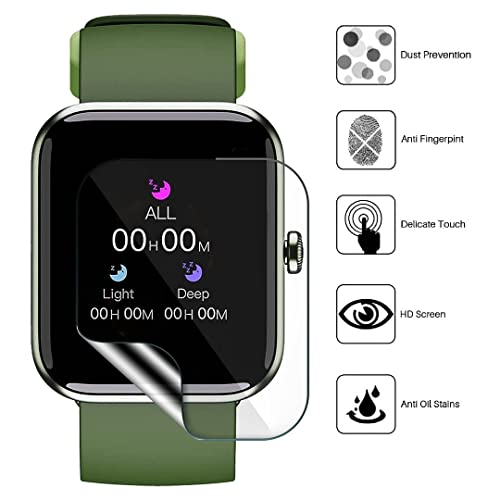 Image of FCS (Pack of 3 SmartWatch Screen protector for Samsung Galaxy Fit 3 (1.6 inch) | Ultrathin 0.125mm 9H anti shock flexible TPU membrane