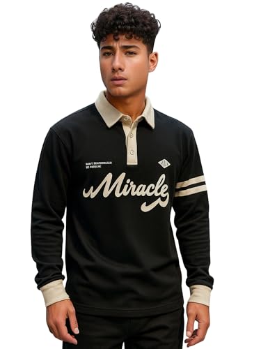 Image of Jump Cuts || Mens || Printed || Polo Neck || Full Sleeve || Cotton Blend || Polo T-Shirt