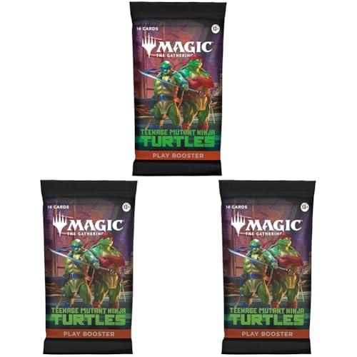 Confezione di buste di gioco di Magic: The Gathering | Teenage Mutant Ninja Turtles (Versione Inglese) (Confezione da 3)