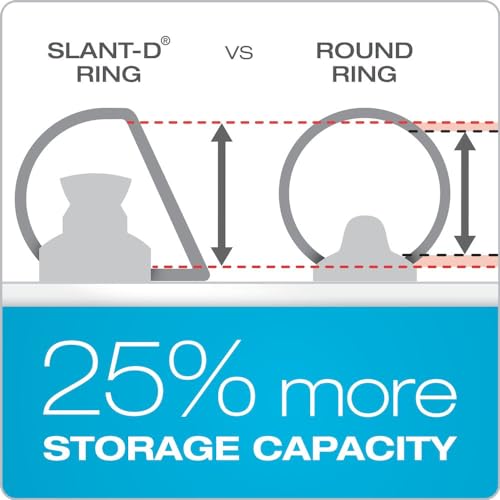 Cardinal® Slant-D® Ring 11\" x 17\" Tabloid ClearVue™ Binders, 3\" Rings, 63% Recycled, White