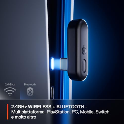 Arctis GameBuds™ per PlayStation - Auricolari da gioco wireless - 2,4 GHz + BT5.3 - Modalità ANC/Transparency - Resistenza all'acqua IP55, durata della batteria di 40 ore - Ricarica - Cuffia gaming - Immagine 4