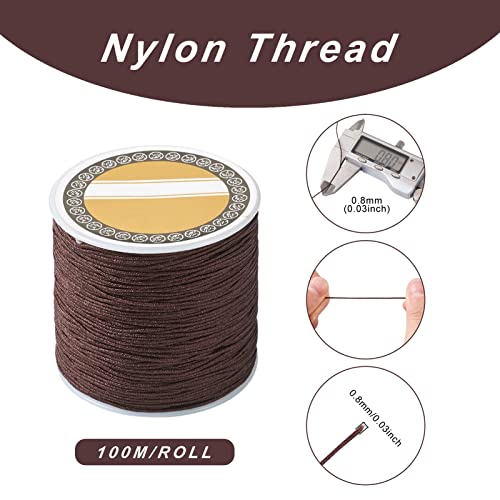 Fil kumihimo marron 100m pour fabriquer des bijoux bohèmes faits main - 4