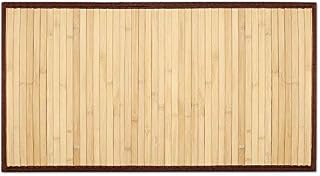 Navaris Natural Bamboo Bath Mat - Water-Repellent Wood Bathmat for Bathroom, Shower, Kitchen and Hallway - Wooden Antislip Floor Mat - 80 x 43 cm