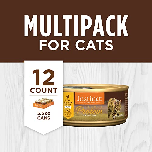 Instinct Ultimate Protein Grain Free Real Chicken Recipe Natural Wet Canned Cat Food, 5.5 Oz. Cans (Case Of 12) #TOP5