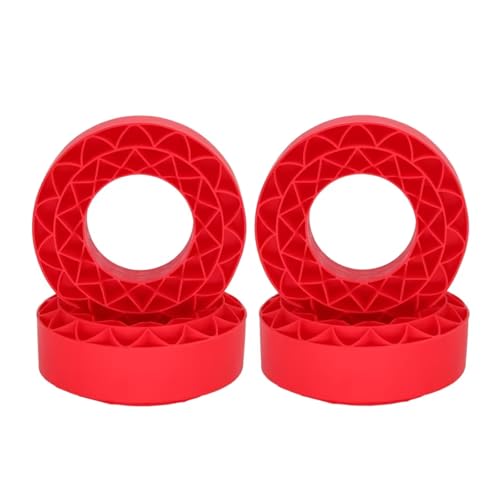 RCアップグレードアクセサリー TRX4用 SCX10 III CJ-7 Capra用 BRX01 TF2 GEN8 1/10用 タイヤ ソフトシリコン 気泡防止 ライナー 1.9インチ 106x42mm RCクローラーリグ(レッド)