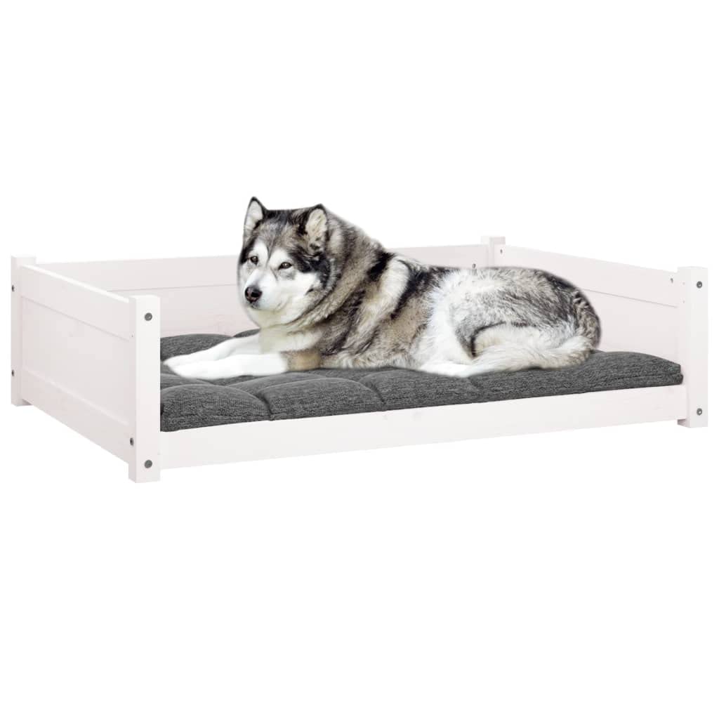 Mangloder - Cuccia per cani in legno massello di pino con pareti laterali, 105,5 x 75,5 x 28 cm, cuscino per cani, cuscino per animali domestici, per cuccioli, interni ed esterni, antiscivolo