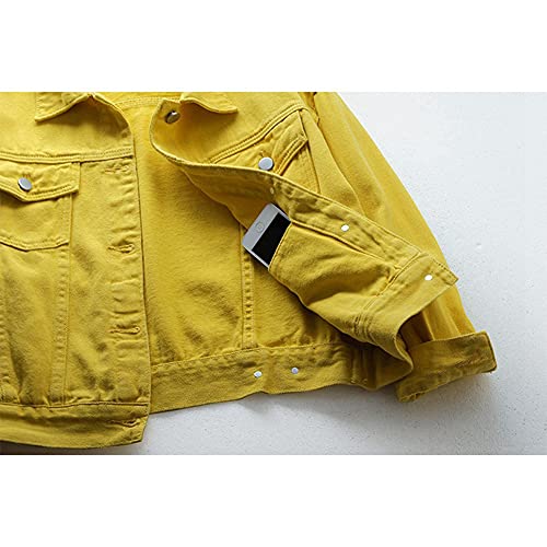 Huicai Casaco Feminino curto Jeans Jaqueta colete Feminina Jaqueta Jeans Jaqueta Jeans Colorida