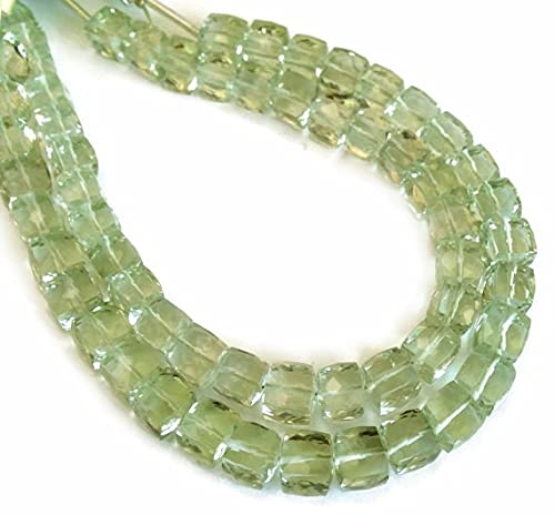Améthyste verte en cubes facettés LKBEADS d'une brillance rare pour bijoux haut de gamme