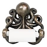 Atlantic Collectibles Giant Ocean Kraken Cthulhu Octopus Toilet Paper Holder Bathroom Wall Decoration 8.75
