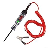 Pluma probadora de voltaje eléctrico para diagnóstico de circuito de coche con sonda de aguja de acero y clip de tierra para comprobar fusibles, interruptores y cableado