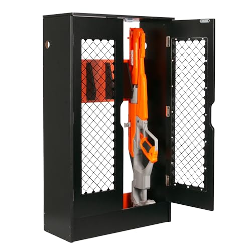 Play Platoon Storage Rack for Nerf - Wall Mount 5-Gun Locker Magnetic