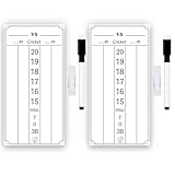 DIMBOI 2 Pcs Dry Erase Darts Scoreboard, Dart Scoreboard PET Stickers for Broken Stain Replacement, Cricket, and 01 Dart Game