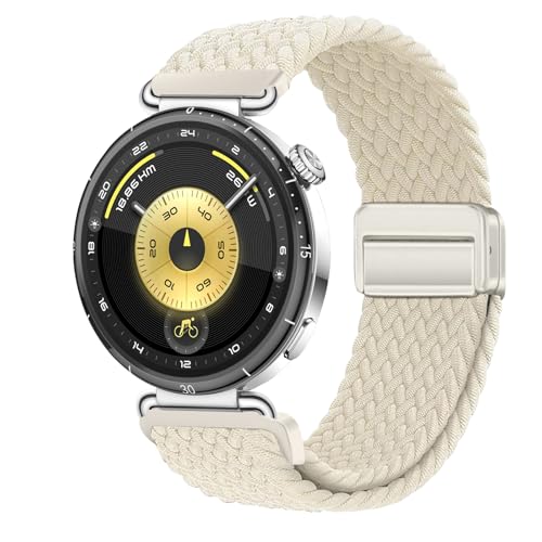 [KeeFos] 18mm �o���h Huawei Watch GT6 41mm/GT5 Pro 42mm/GT5 41mm/GT4 41 mm/Huawei Watch 5 42mm �Ή� �����o���h �i�C���� �ґg �ւ��x���g ���C�o�b�N���t�� �}�O�l�b