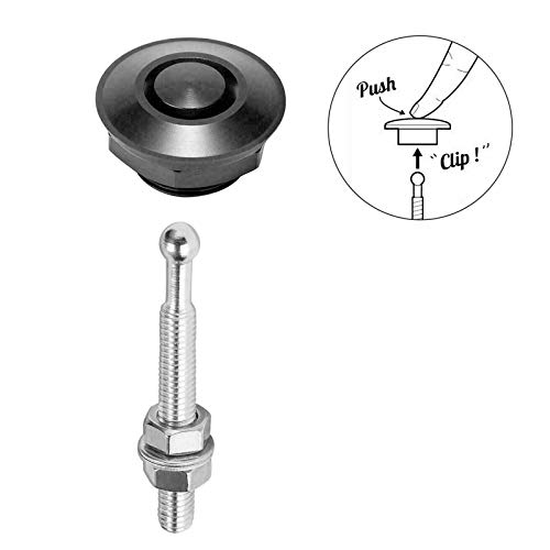 Woopeey 4 Pcs 1.25 Inch Universal Aluminum Vehicle Hood Pins-Quick Release Lock Latch Bumper License Plate Lock Clip Push Button Bonnet #TOP5
