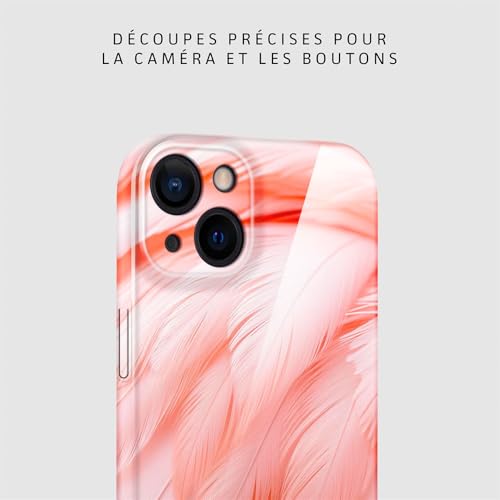 Coque iPhone 14 imprimé flamant rose ONEFLOW étui rigide mince - 7