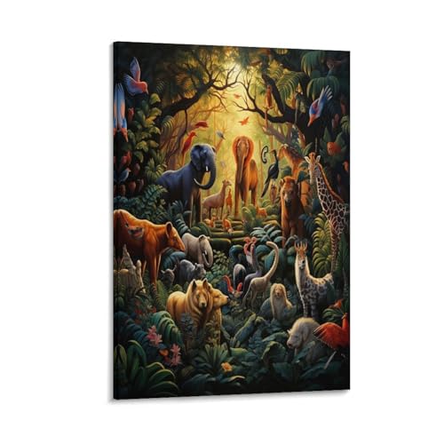 Impression sur toile animaux de la jungle premium tableau mural artistique 30x45