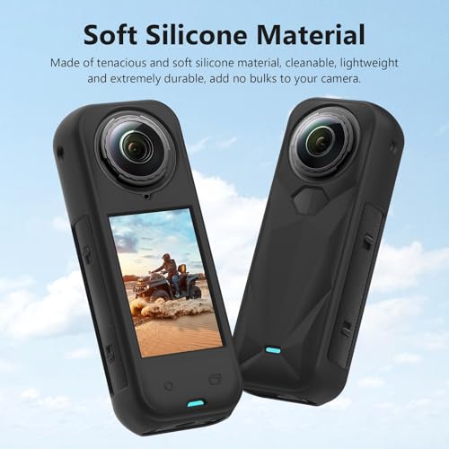 Funda de silicona para Insta360 X5, protección total miniatura 3