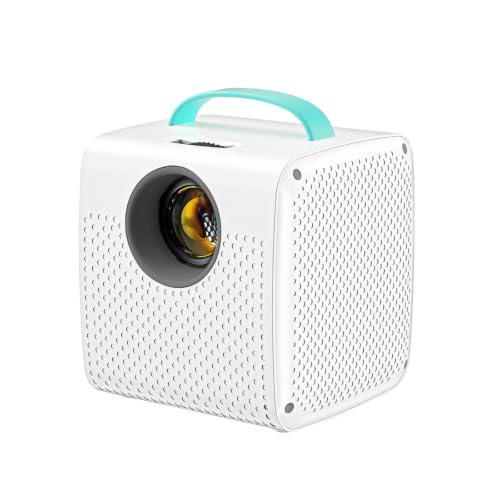 Mini proyector de pantalla amplia solucion para cine en casa y dormitorio blanco de facil conexion