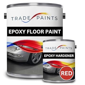 2 Pack Epoxy Garage Floor Paint - 5 Litres (Post Office Red)