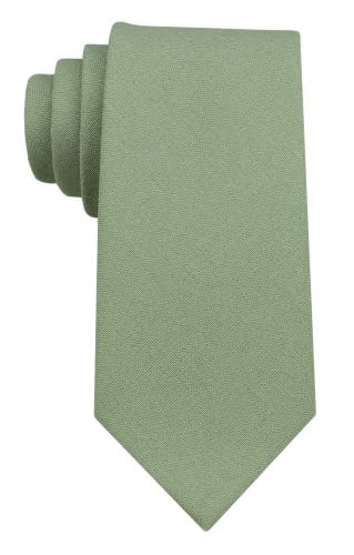Image of Mens Solid Linen Ties - Slim Pattern Necktie for Men Wedding Groomsmen