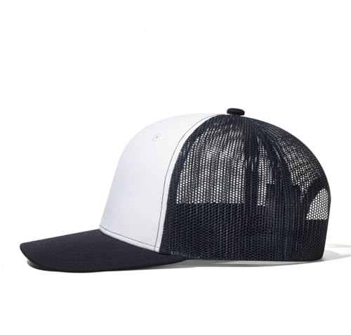 Image of Quanhaigou Trucker Hat - Mesh Snap Back - Unisex Adjustable Baseball Cap - Outdoor Hats for Men Women
