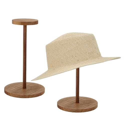 PH PandaHall 2 Ensembles Présentoirs à Chapeaux en Bois Support Casque Porte Perruque, Presentoir a Casque en Bois Supports à Chapeaux pour Vendeurs Organisateurs...