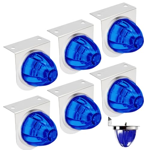 Feux pastèque LED super lumineux bleus avec socle acier inoxydable étanche
