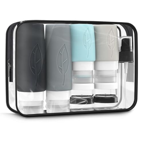 17 Pack Travel Size Toiletries - Refillable Travel Bottles, Leakproof Squeezable Travel Bottles For Toiletries, Portable Travel Size Containers, Travel Essentials For Various Lotion And Body Wash