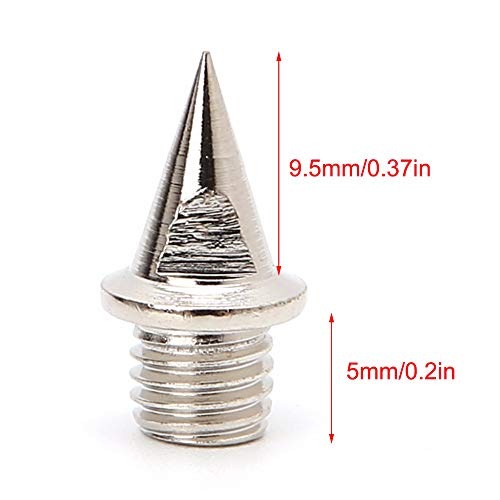 AUGSUN 120pcs Stainless Steel Track and Cross Country Spikes with Spike Wrench, Replacement Spikes for Sprint Sports Short Running Shoes2
