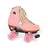 Moxi Skates - Lolly - Fashionable Womens Quad Roller Skate | Strawberry Pink | Size 8