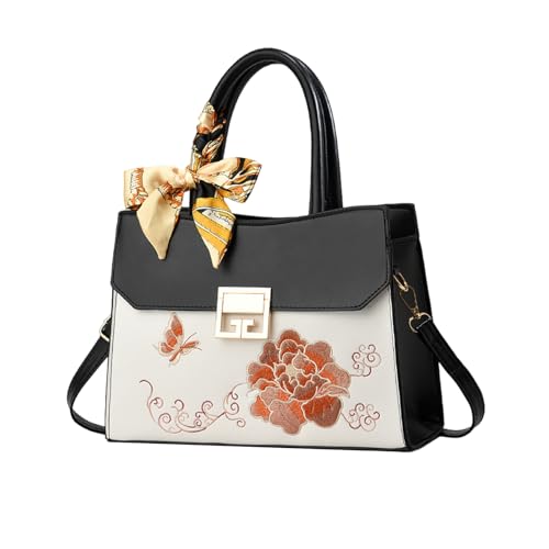 Sacs a main portes main broderie chic et finitions cuir PU