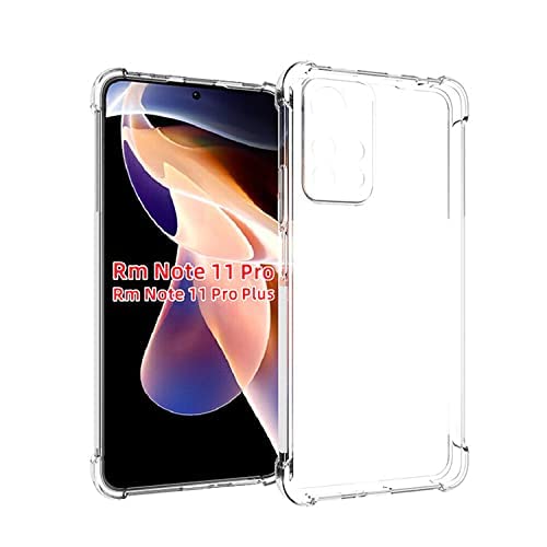 Image of Back Cover Bumper Exclusive Silicon Soft Transparent Case Anti Dust Shockproof Slim Back Cover for Redmi Note 11T (Transparent)