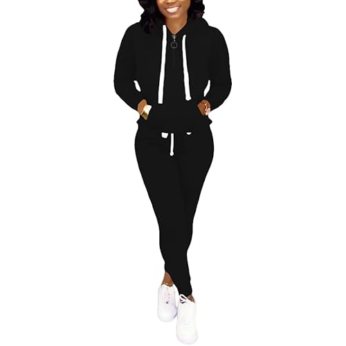 Nimsruc Two Piece Outfits For Women Jogging Suits Casual Sweatsuits Jogger Tracksuits Long Sleeve Hoodie Matching Sets
