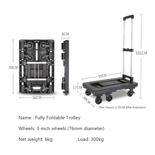 Carretilla plegable de plataforma ligera portátil miniatura 2